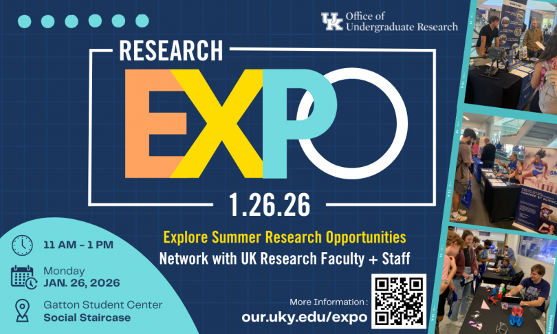 Spring '26 Research + Creative Experience Expo graphic