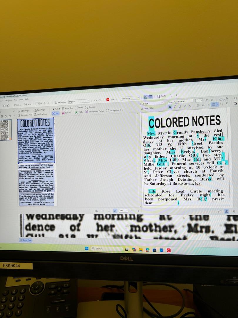 Photo of computer work taken by Achan Mangi